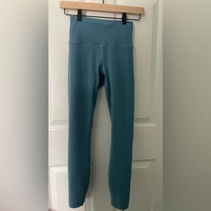 Lululemon Wunder Train Contour Fit High-Rise Legging 25” (Utility Blue)